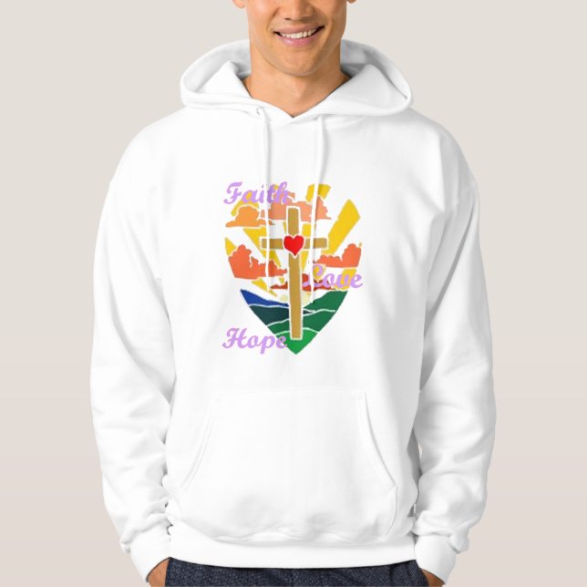 Tro kärlek, hopp sweatshirt (Framsida)