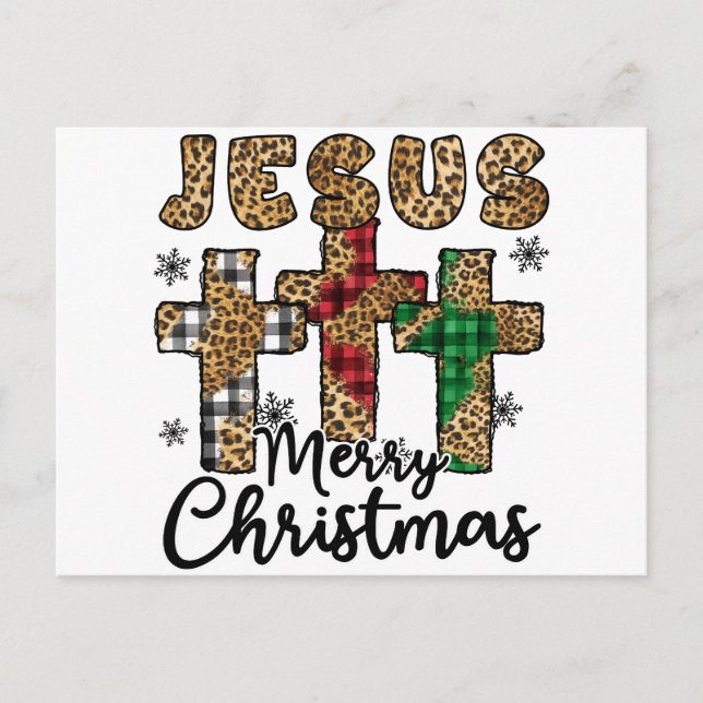 Tro kärlek jul Jesus Gud Högtidlig glädje  Helg Vykort (Framsida)