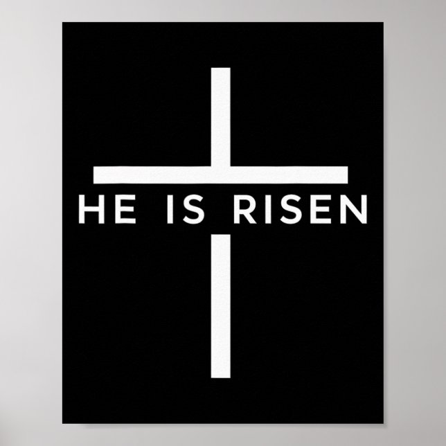 Tro Kors Jesus Uppståndelse Kristna  Poster (Framsidan)