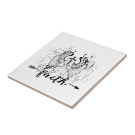 Tro  kors  kakelplatta