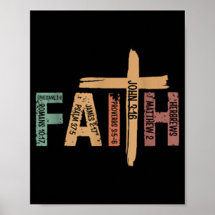Tro Kristen Inspirerande Bibelverser Religiösa Poster
