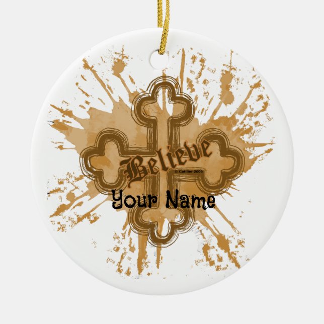Tro Kristen Kors Ornament  (Framsidan)