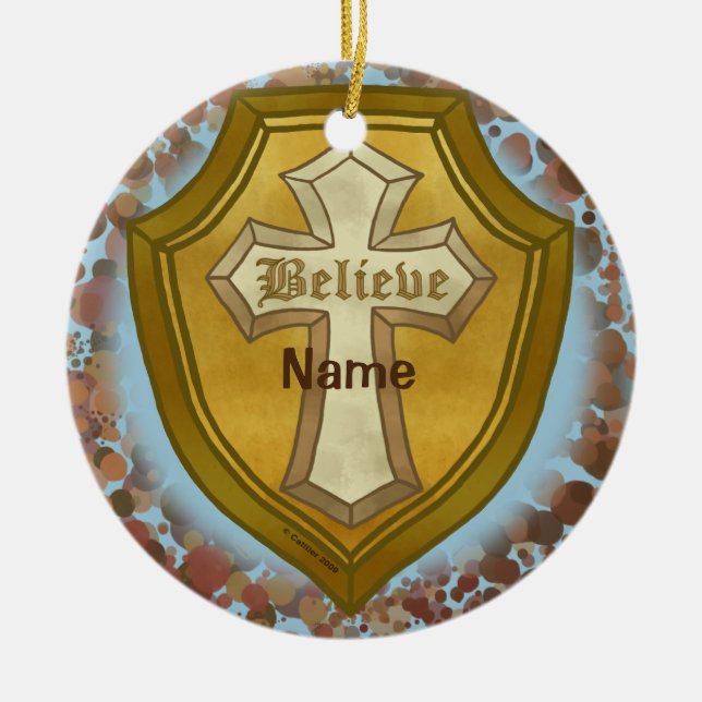 Tro Kristna Kors Ornament  (Framsidan)