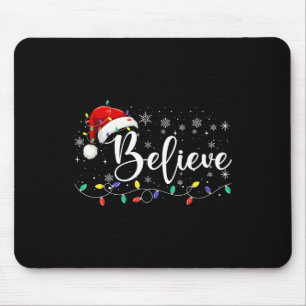 Tro Ljus Red Santa Hat Julafton-familjen Musmatta