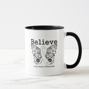 Tro - lungcancerfjärilen mugg