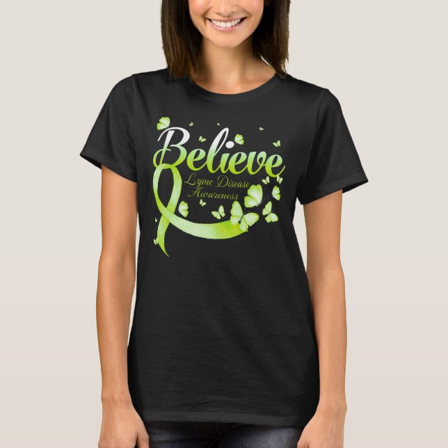 Tro LYME DISEASE Butterfly T Shirt (Framsida)