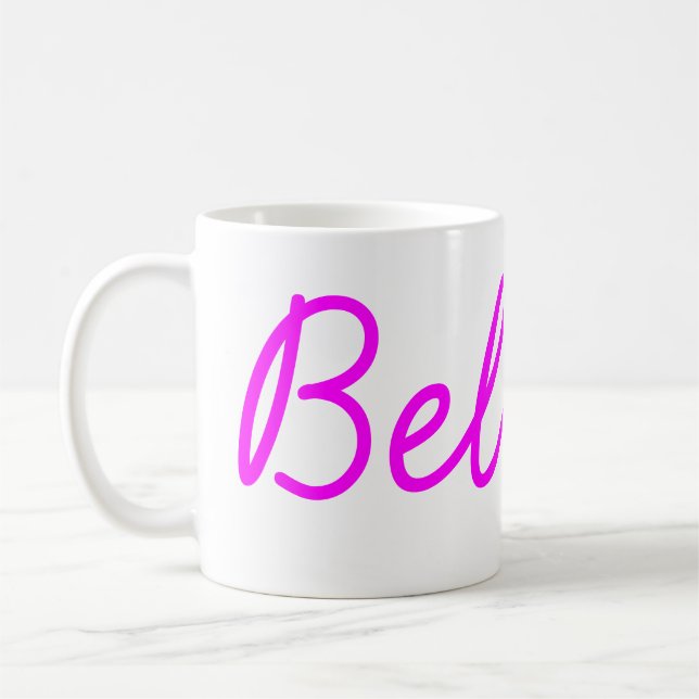 Tro Magenta Script Mugg (Vänster)