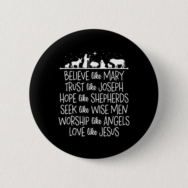 Tro Mary Trust som Joseph Praying Kristus Knapp (Framsida)