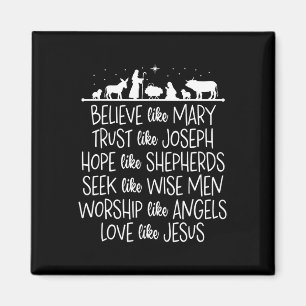 Tro Mary Trust som Joseph Praying Kristus Magnet