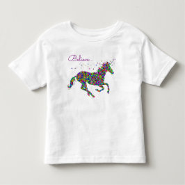 Tro med den färgrika UnicornsmåbarnT-tröja T-shirt