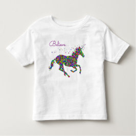 Tro med den färgrika UnicornsmåbarnT-tröja Tee