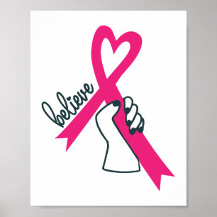 Tro medvetenhet om bröstcancer poster