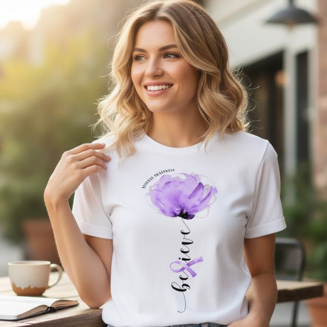 Tro Medvetenhet Om Epilepsi Blommig Gåva T Shirt (Skapare uppladdad)