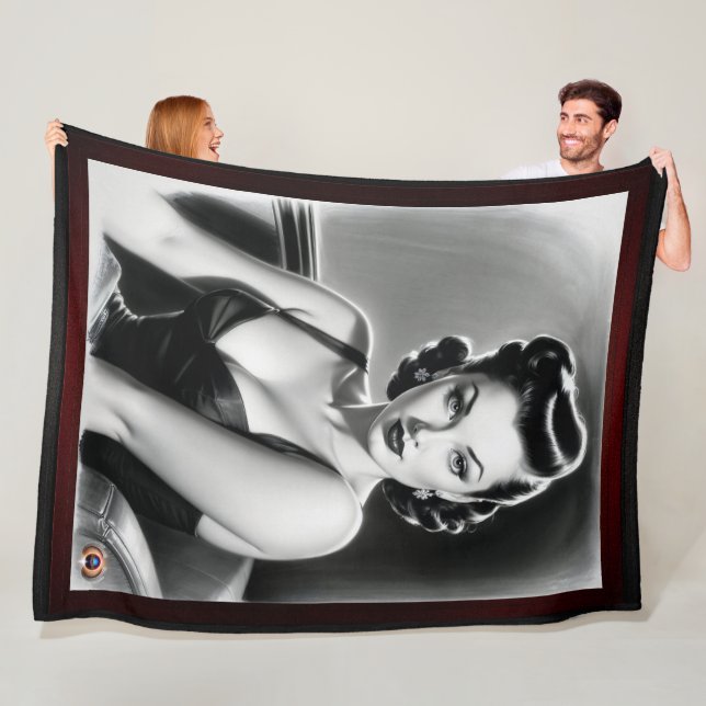 Tro mig inte AI-konceptet Art by Xzendor7 Fleecefilt (På plats)