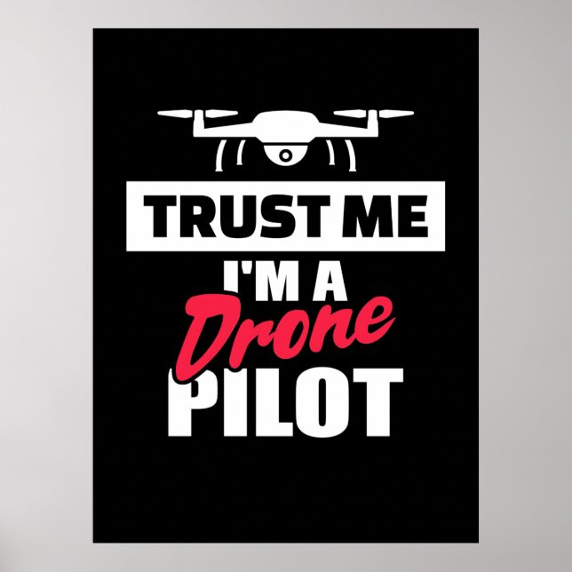 Tro mig jag är Drone Pilot Poster (Framsidan)