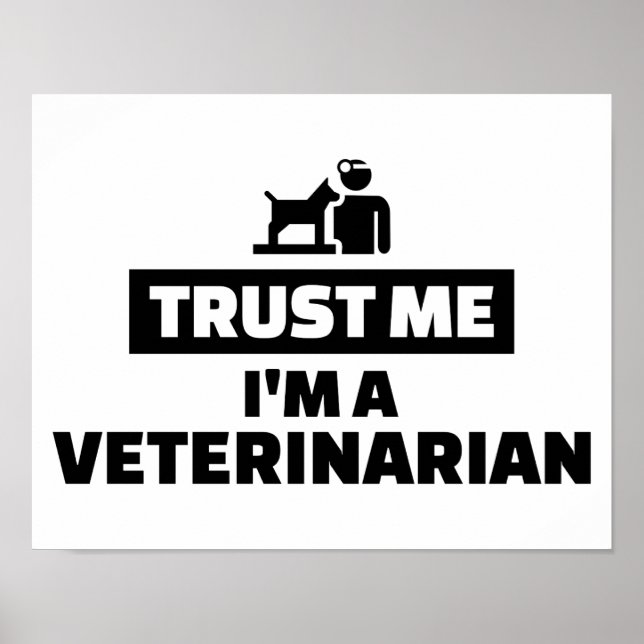 Tro mig, jag är veterinär poster (Framsidan)
