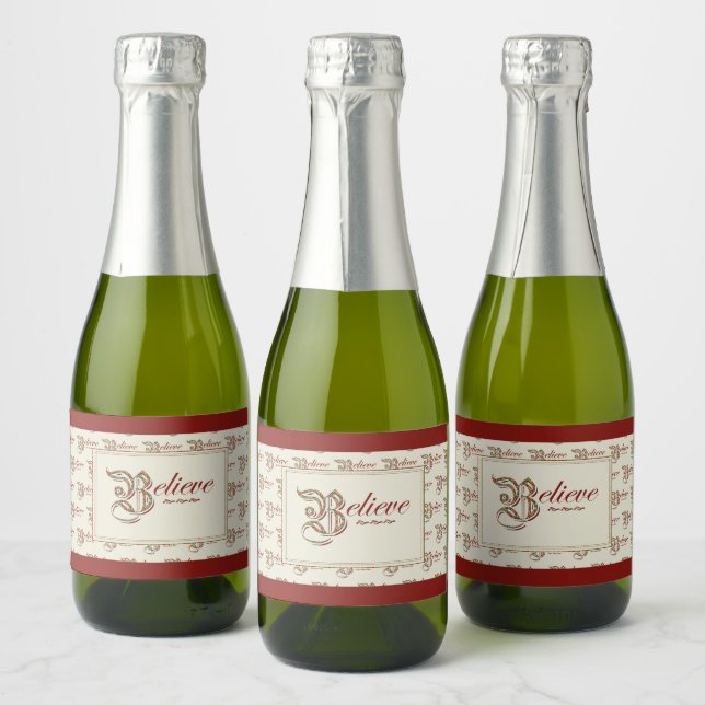 Tro Mini Sparkling Vin-etikett (Flaskor)