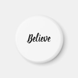 Tro minimalistisk typografi, svart och vitt magnet