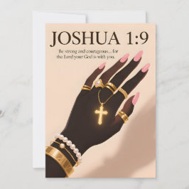 Tro & Mod Joshua 1:9 Julkort