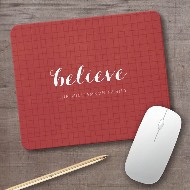 Tro - Modern God jul Red Musmatta (Christmas Theme Mousepad)
