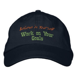 Tro Mot Dig Motivationscitat Anpassad Navy Broderad Keps