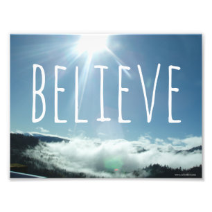 Tro Motivational ordstäv Fototryck