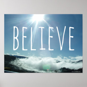 Tro Motivational ordstäv Poster