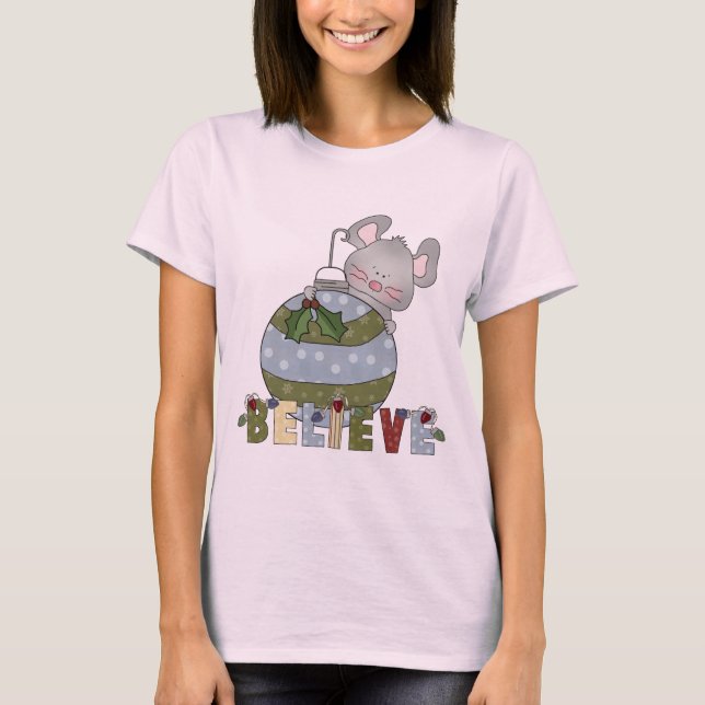 Tro Mouse Ornamet Cute-julen T-shirt (Framsida)