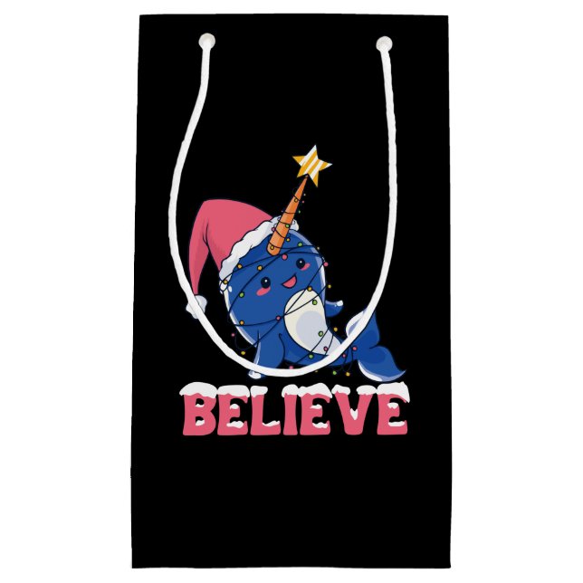 Tro Narwhval jul Snö Fairy Ljus (Framsidan)