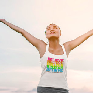 Tro Neon Rainbow Linne Med Racerback