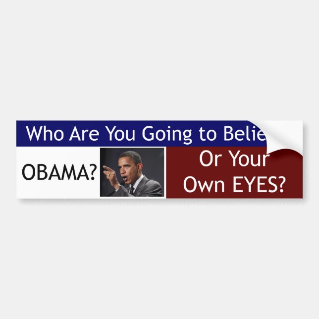 Tro Obama eller dina egna ögon Bildekal (Framsidan)