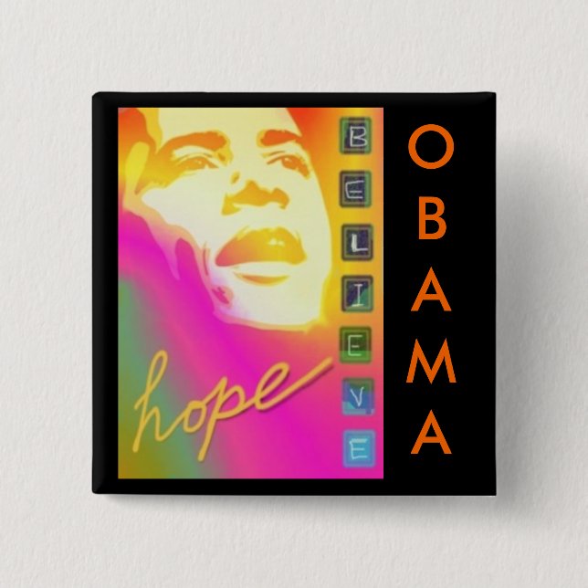 Tro Obama hopp knäppas Knapp (Framsida)