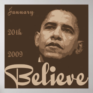 Tro Obama invigningaffisch Poster