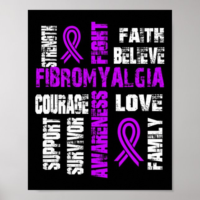Tro och bekämpa fibromyalgi poster (Framsidan)