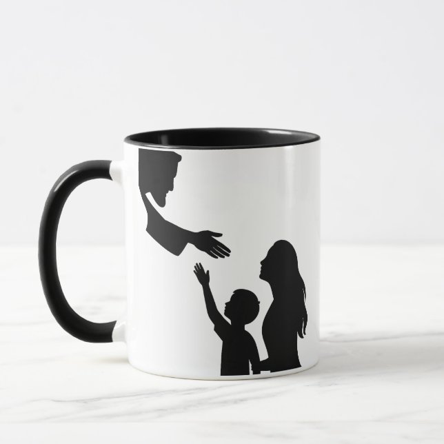 Tro och familj Mor Barn Ansluter till Gud  Mugg (Vänster)