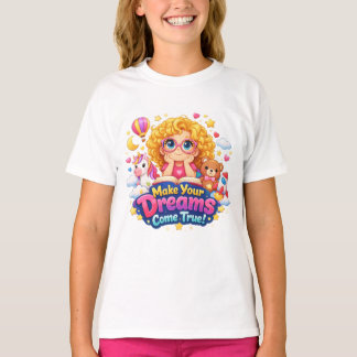 Tro och Förverkliga: Liten Flickas Drömvärld T Shirt
