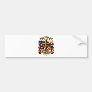 Tro och frihet 250 år patriotiskt kors bildekal
