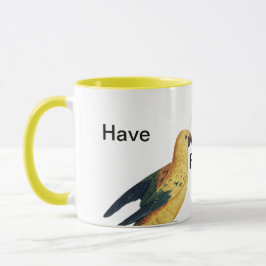 Tro och hopp, ha Gult Parrot Religiou Mugg