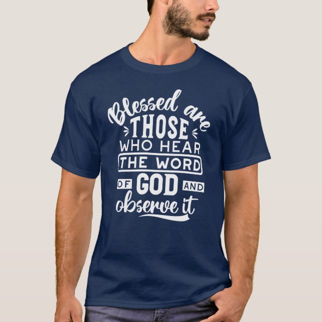 Tro och lydnad – Inspirerande skrift T Shirt (Framsida)