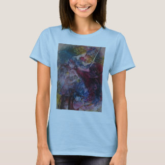 Tro och påbjuda kvinna utslagsplatsskjortan tee shirt