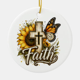 Tro och solros ornament