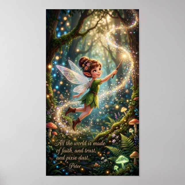 Tro och tillit och Pixie Dust - 7.68" x 13.76" Poster (Framsidan)