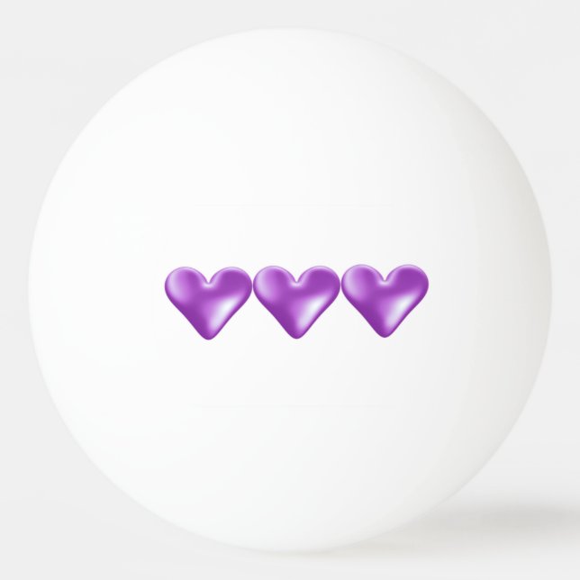Tro of Lila Hearts Pingisboll (Framsidan)