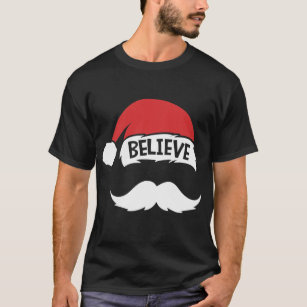 Tro offert för familjen Santa Hat Mustache T Shirt