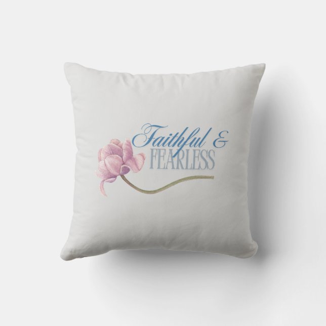 Tro & Ofruktbar Typsnittsdesign Kuddcover Kudde (Baksida)
