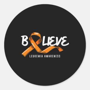 Tro Orange Leukemi Blood Cancer Awaren Runt Klistermärke