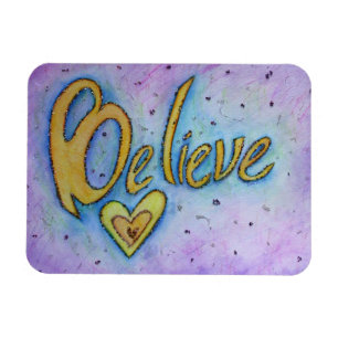 Tro Ord Art Hjärtinspirationshorisontuell Fridge M Magnet