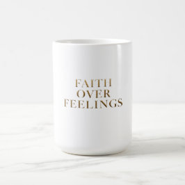 Tro över Känslor – Kristet Fitness Motivation Kaffemugg