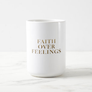 Tro över Känslor – Kristet Fitness Motivation Kaffemugg