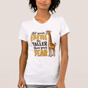 Tro över rädsla Giraff Vintage kristen skjorta De T Shirt